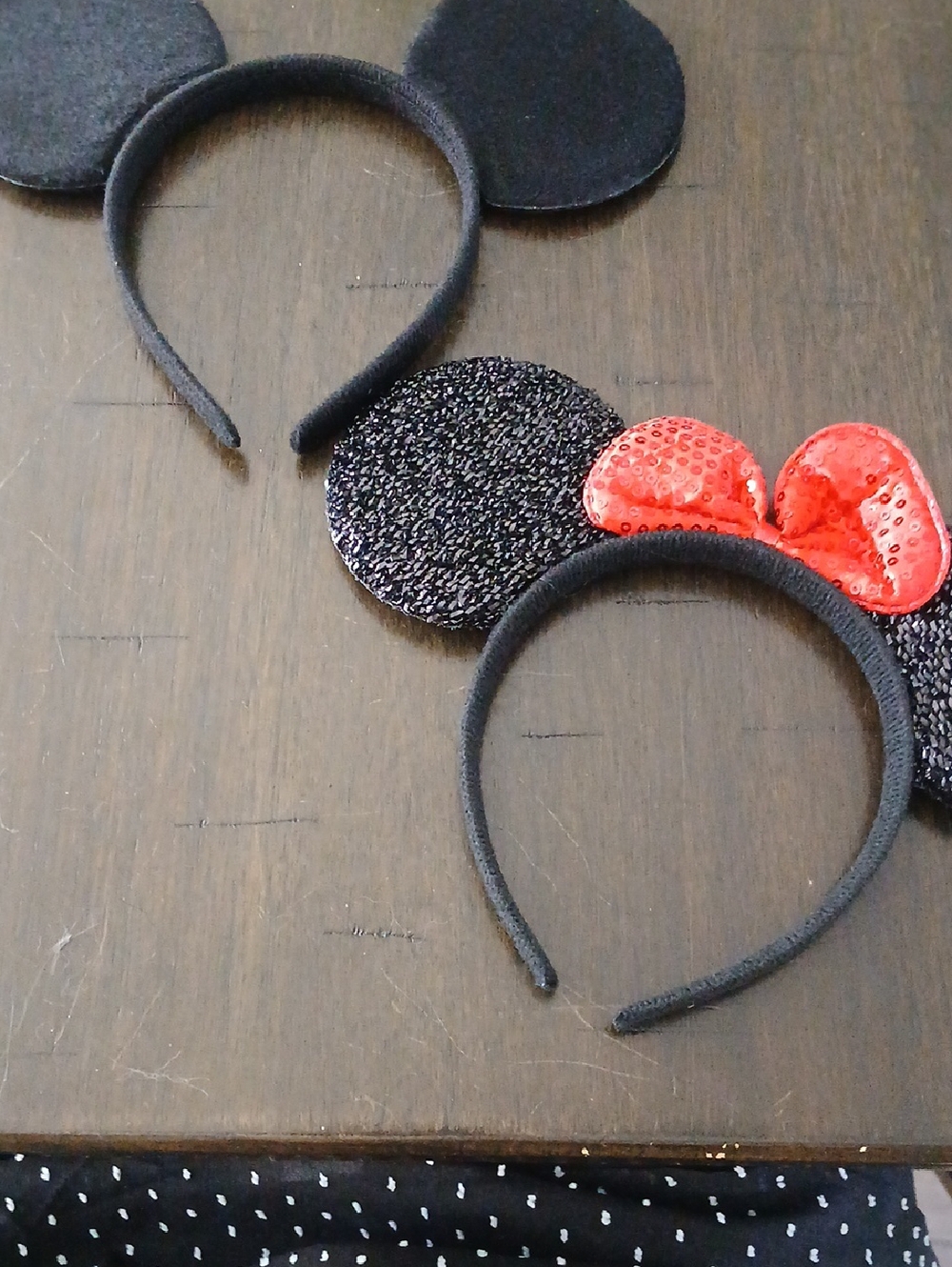 Disney Mickey And Minnie Black Mouse Ear Headbands.